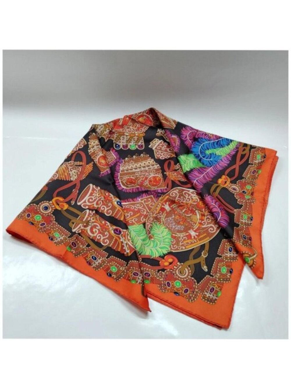 Hermes Chocs en Plumes Carré 90 Silk Scarf - Picture 3 of 10